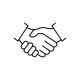 Handshake line icon. Business agreement concept. Vector illustration isolated on white.